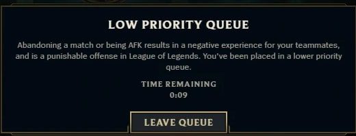 afk in ranked matches